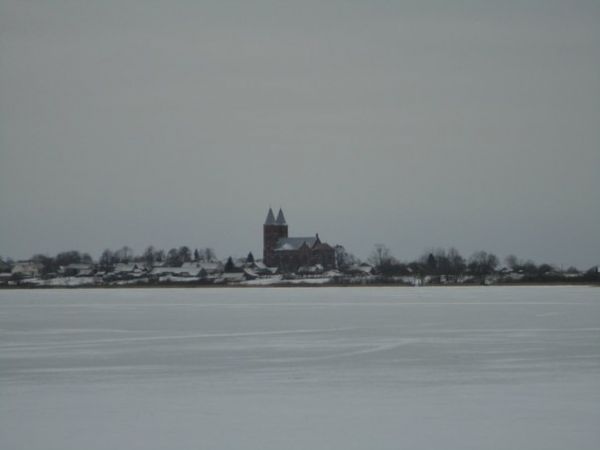  Waszkielewszczyzna, zaścianek (Przebrodzie rural commune). Вид с х. Вашкеливщина на Иказненский костел, 2010 г.