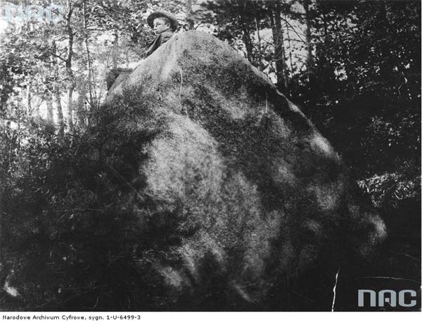  Tuhanowicze, folwark   (Cyryn gmina wiejska  ). Majątek w Tuhanowiczach.<br>Kamień Filaretów.<br>Data wydarzenia: 1910 - 1915