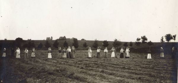  Jachimowszczyzna, agrotown (Pałačanski rural council). Jachimowszczyzna - Sianokosy, koniec lat 20-tych