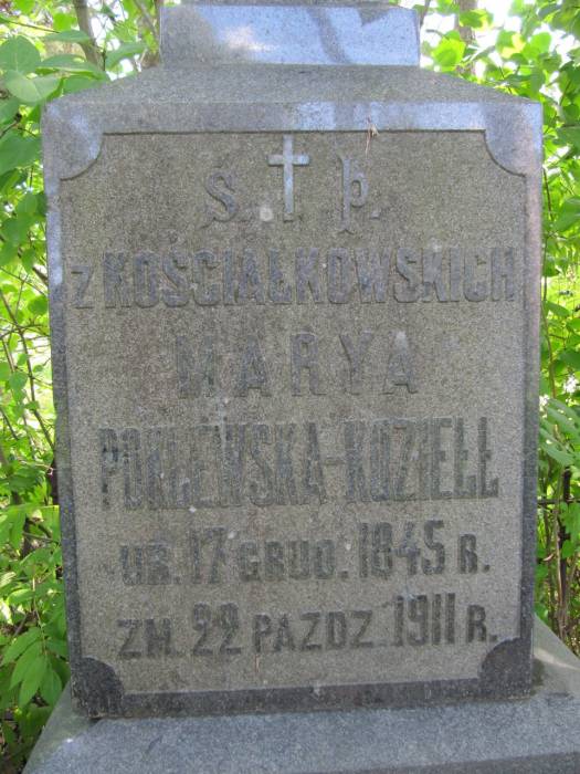  Krzywicze, folwark   (Krzywicze gmina wiejska  ). Мария Поклевская - Козелл.<br>р.1845 - у.1911г.