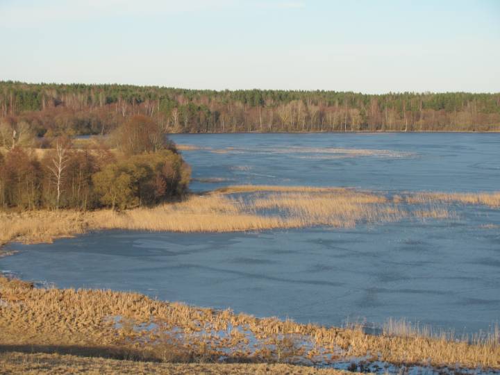  Укля, вёска (Цяцеркаўскі сельсавет). Jezioro Uklańskie, widok na jego wschodni kraniec od wsi Ukla. W oddali mieściło się Taryłowo i kolonia  Zolwicy / nie jestem autorem tego zdjecia