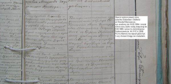   2,  (  ). metryka chrztu (- str.2) <br>Napoleona Bernowicza w rosyjskim oryginale