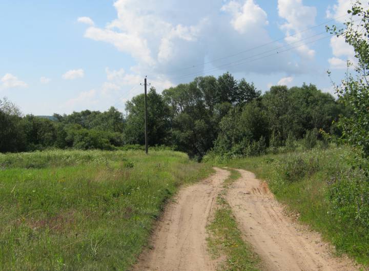  Krasnyy Bor, village (Hajnienski rural council). Ад маёнтка дарога ішла да грэблі цераз балота і далей да Краснага Бора (Святога Бора)...