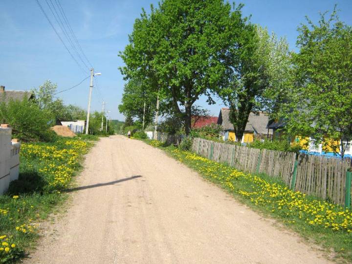  Murówany, wieś   (Hajnienski sielsowiet  ). Вуліца ў сучаснай вёсцы Мураванка