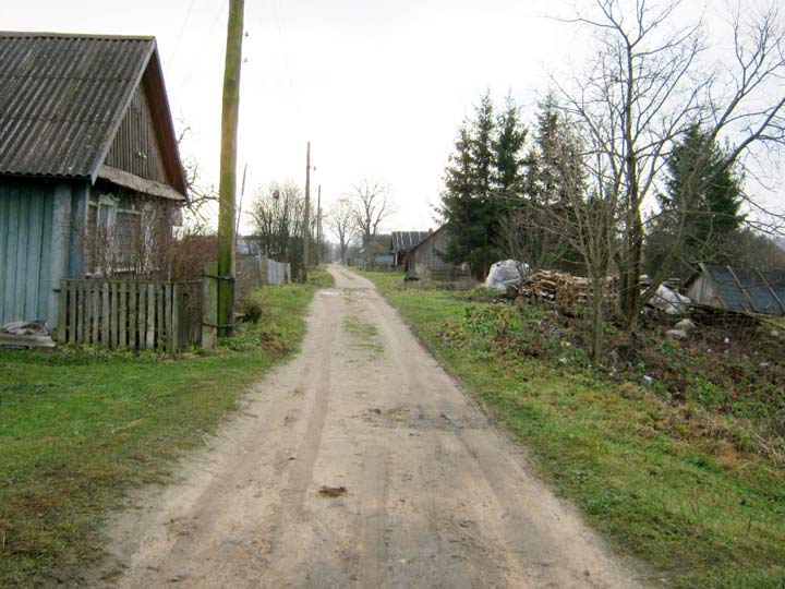  Sliżyno, wieś   (Januškavicki sielsowiet  ). Сліжына, старая вуліца