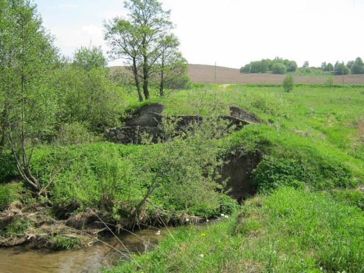  Звярынічы, вёска (Гайненскі сельсавет). Разбураная дамба верхняга возера