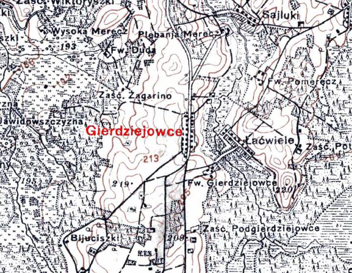  Гордиевцы, деревня (Крейванцевский сельсовет). Mapa z 1926 roku.