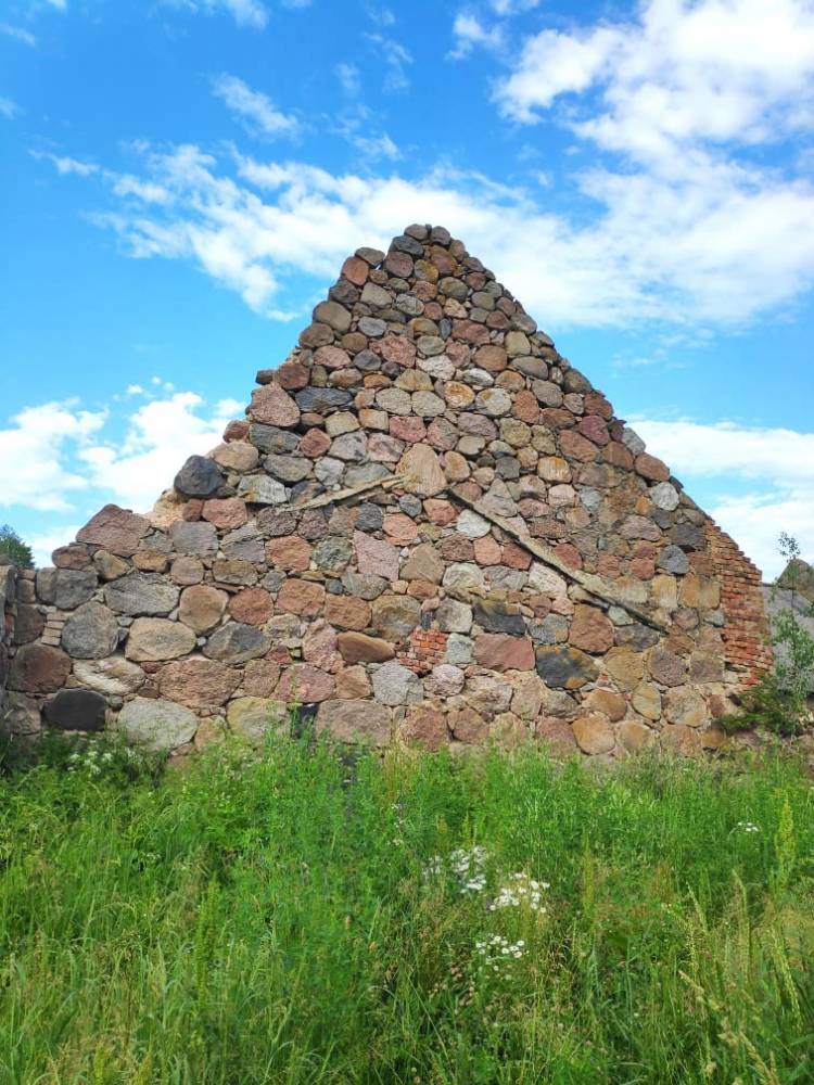  Барок, фальварак (Ракаў вясковая гміна). Гаспадарчы будынак былога фальварку, фрагмент