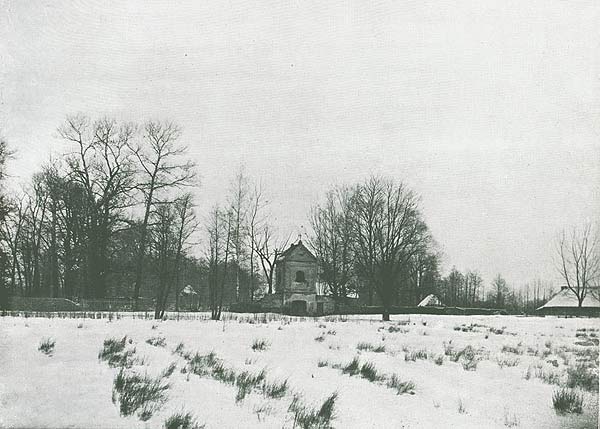  Czyżewszczyzna, village (Leninski rural council). Рэшткі кляштара кармэлітаў ва ўрочышчы Крупчыцы<br>здымак І. Аткінсона 1899 г.
