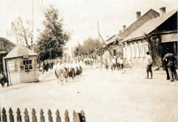  Hancewicze, town ( ). Вуліца Першая ў Ганцавічах. 1930-я гг.