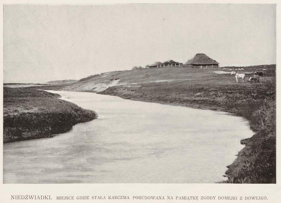  Niedźwiadka, folwark (Połoneczka rural commune). Dwór Domeyki w Niedźwiadce (Boretti, Teofil Eugeniusz. Widoki stron rodzinnych Adama Mickiewicza) 