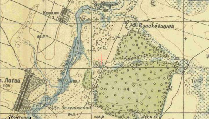  ,  ( ). Folwark Świskowszczyzna at he map from early XX century