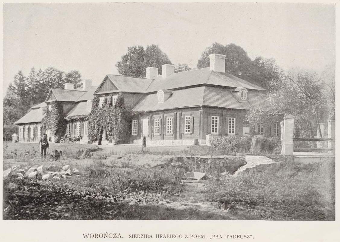  Варонча, аграгарадок (Райцаўскі сельсавет). Worończa (fot. Boretti, Teofil Eugeniusz. Widoki stron rodzinnych Adama Mickiewicza)