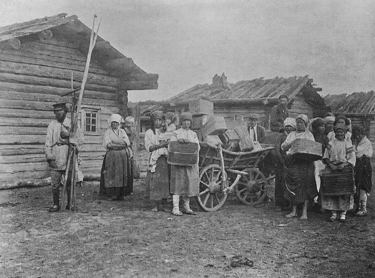  Wielkie Awtiutewicze, wieś   (Vialikaaŭciukoŭski sielsowiet  ). 1912 год<br>Фотограф Исаак Абрамович Сербава.<br> 