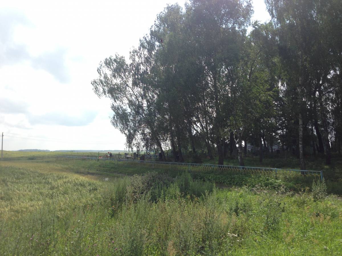  Pocołtowo, agromiasteczko   (Padsołtaŭski sielsowiet  ). Кладбище на въезде в село Подсолтово