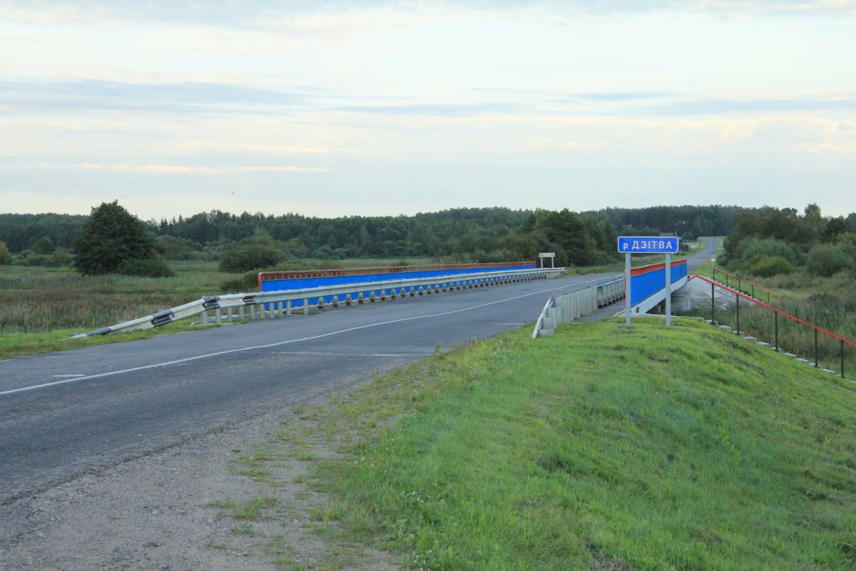  Giesztowty, khutor (Bolytishskiy rural council). Most na Dzitwie na wysokości Giesztowtów