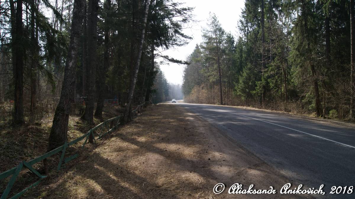  Osieczeno, wieś   (Akciabrski sielsowiet  ). Дорога Р62. Чашники — Бобр — Бобруйск. Участок дороги между посёлок Черея - посёлок Бобр: https://www.youtube.com/watch?v=oHijBJlzKPE