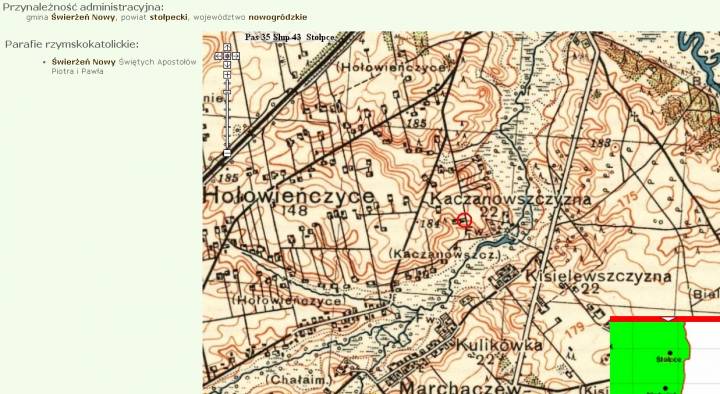  Kaczanowszczyzna, folwark (Świerżeń rural commune). 
