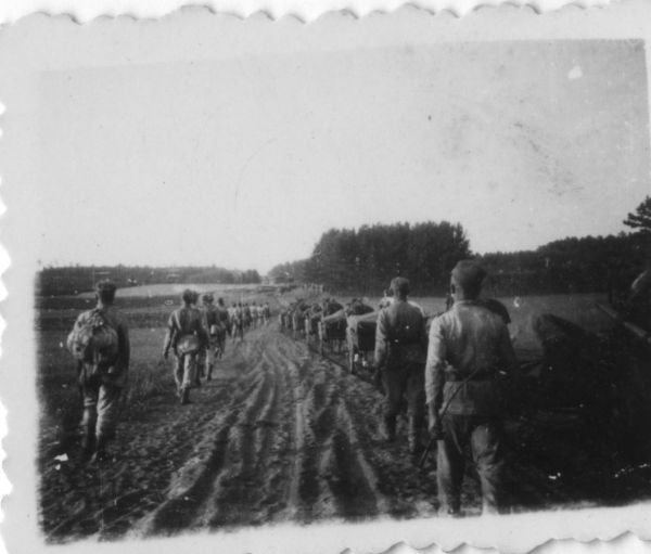  Задарново, колония (Новосёлки сельская гмина). Zadarnowo, ewakuacja<br>fot. Józef Zadarnowski 1914-2000