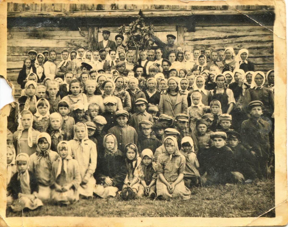  Szczonowo, wieś   (Rajca sielsowiet  ). Жители деревни Шчонава. 1950 год. 