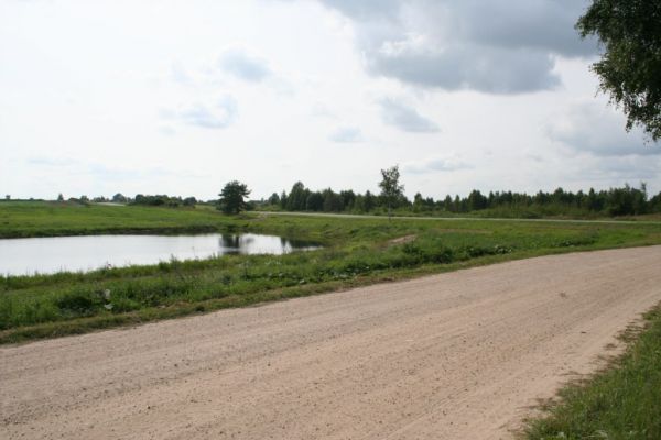 Łoza Łomaska, kolonia   (Prozoroki gmina wiejska  ). Cmentarz przy drodze Łomasze - Waśkowo (chyba 500 m od Łozy).<br>Widok w stronę Waśkowa.