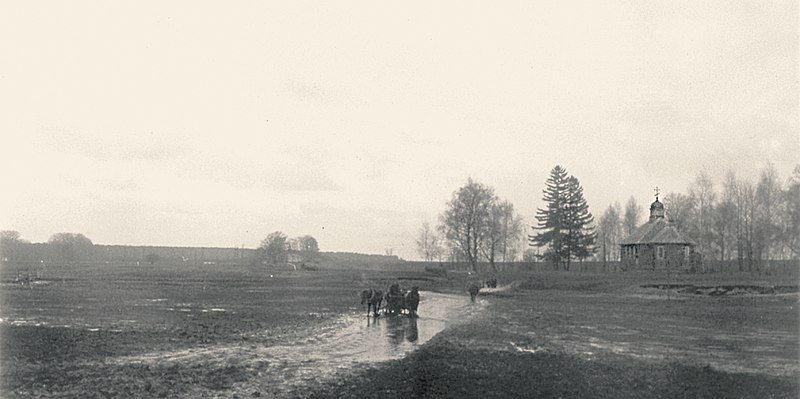  Ostrówki, agromiasteczko   (Haradziejski sielsowiet  ). Astroūki._Астроўкі_(M._Šyłaū,_1916)