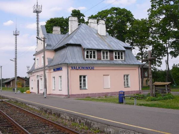 Олькеники, чыгуначная станцыя (Алькенікі вясковая гміна). 