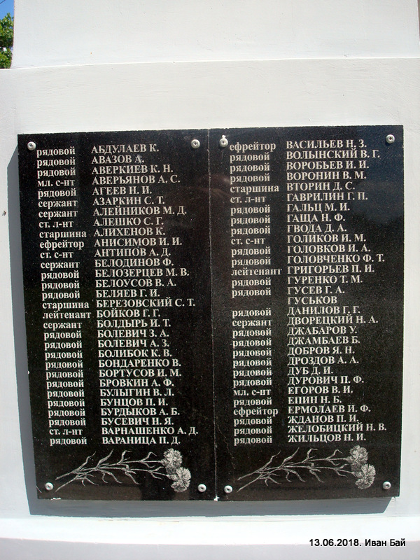  Bórkowicze, agromiasteczko   (Borkowicze sielsowiet  ). Фамилии погибших