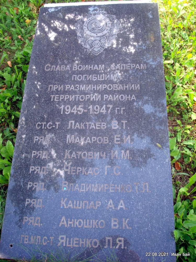  Мішневічы, вёска (Мішневіцкі сельсавет). Фамилии захороненых в Братской могиле
