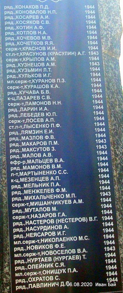  Віцебск, горад ( ). Братская могила на Тереспольской улице