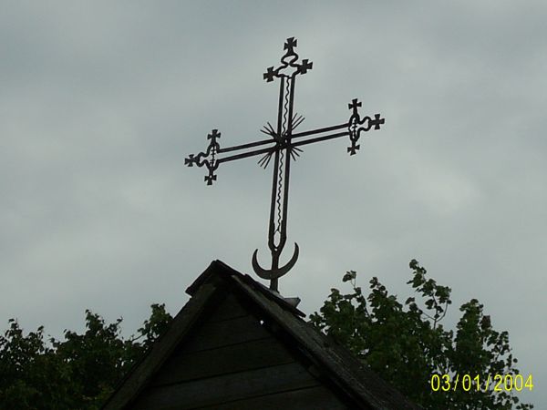  Malkowszczyzna, estate (Druja rural commune). Крест на костёле