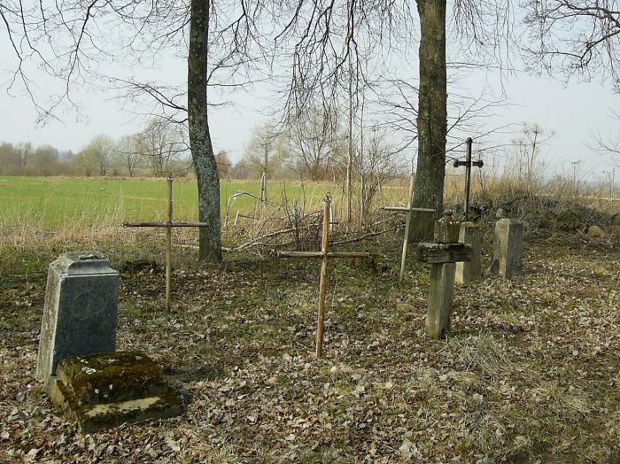  Malkowszczyzna, majątek (Druja gmina wiejska  ). Захоронение возле костёла