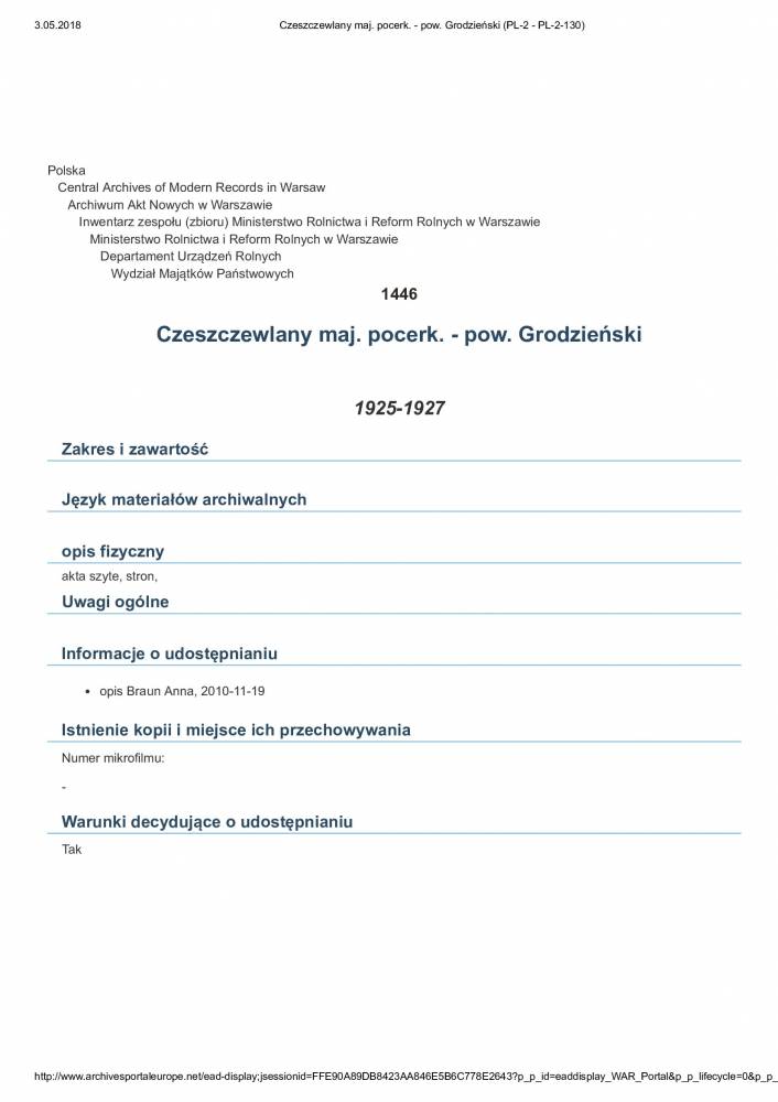  Чашчаўляны, фальварак (Гожа вясковая гміна). 