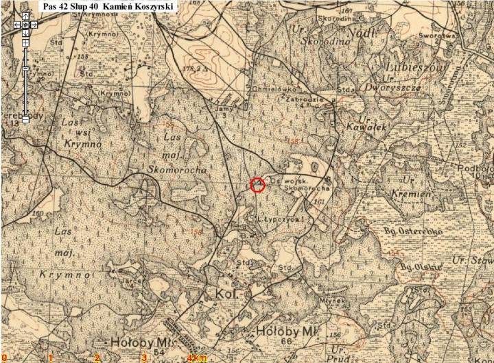  Скомороха, фольварк (Камінь-Каширський (Камень Коширский) сельская гмина). 