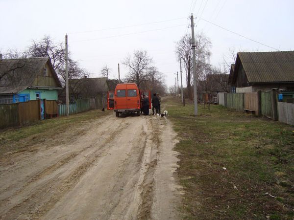  Kowaka, wieś   (Vuhłoŭski sielsowiet  ). автокрама на улице Новой 