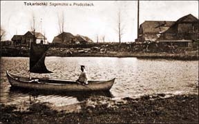  Tokarzyszki, folwark   (Juraciszki gmina wiejska  ). 1916 год. Нямецкая паштоўка<br>Надпіс: Sagemule u. Prudezbach