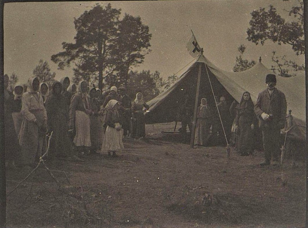  Czerniany, kolonia   (Wielkoryta gmina wiejska  ). Палатка Амбулатория в Чернянах Гродненской губернии. 1915 г.