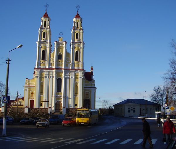  Głębokie, town ( ). 2008г. г. Глубокое Костел