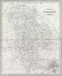 Мапа Магілёўскай губерні, 1871 год