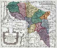 Mapa namiestnictwa wileńskiego z 11 powiatów, 1796 rok