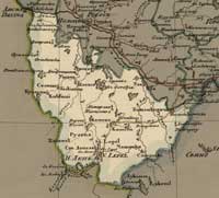 Map of the Lepel uezd, 1820 year