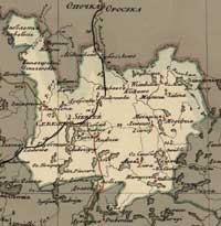 Карта Себежского уезда, 1820 год